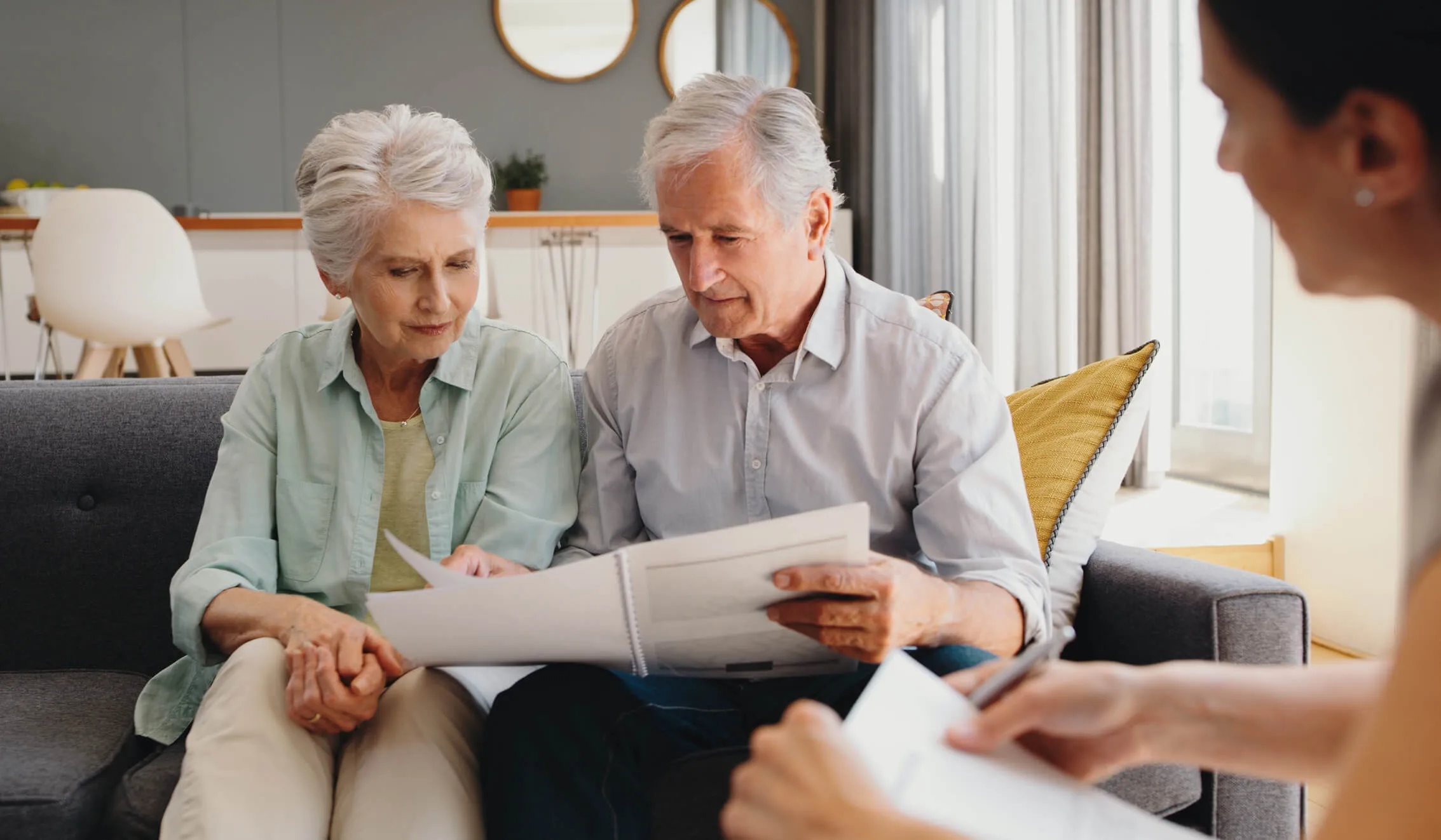 older couple reviewing estate plan